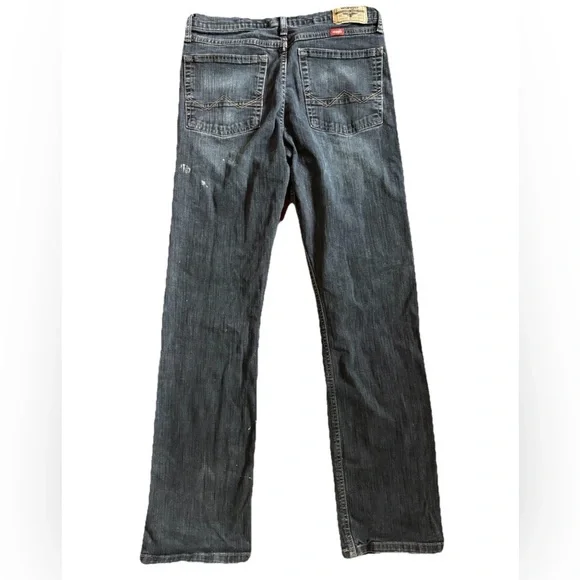 Wrangler Men’s Straight Leg Jean Dark Wash 31x32 *Paint Splattered for Work - Picture 2 of 6